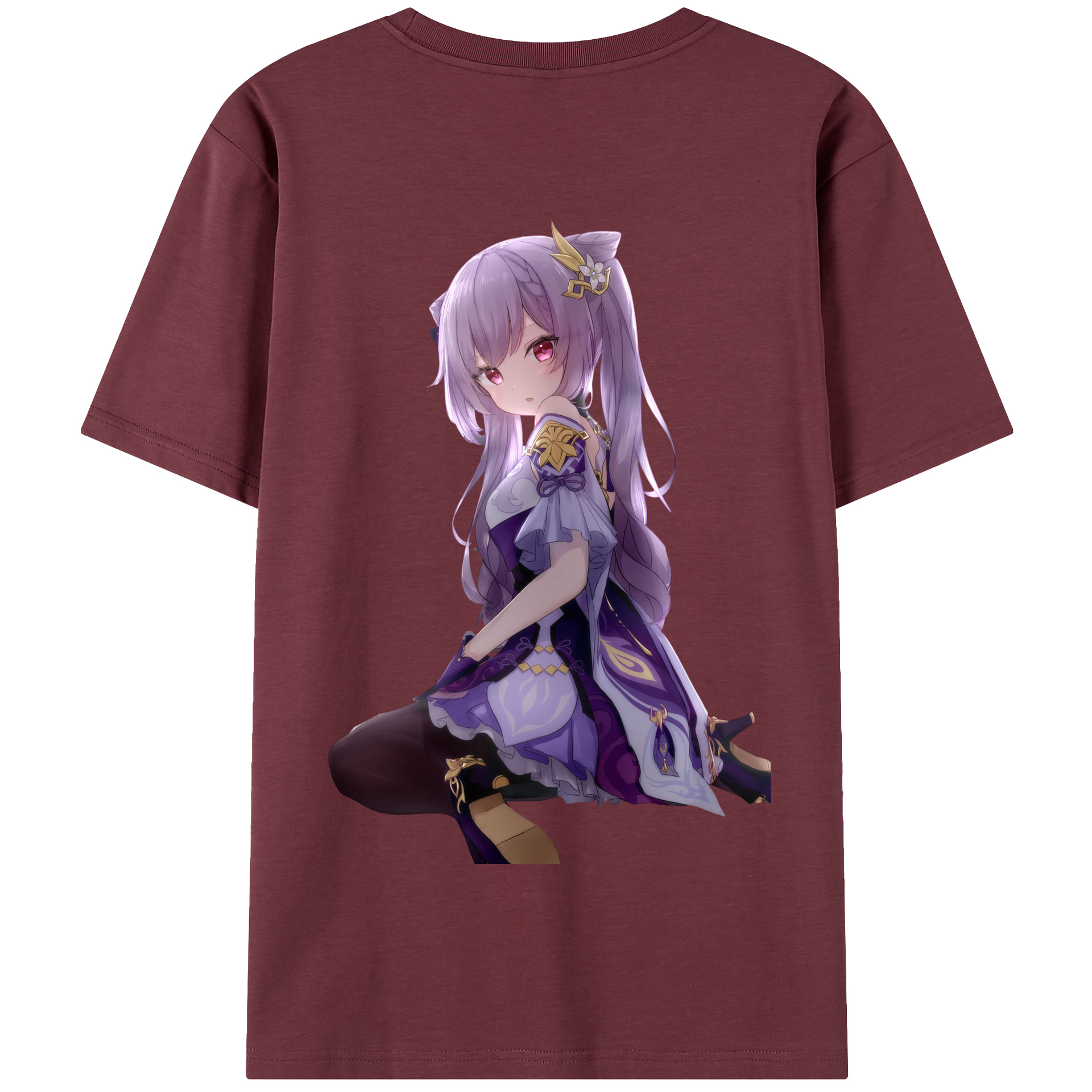 げんし神 刻晴 こくせい genshin Kokusei 綿100％半袖Tシャツ（背面プリント）